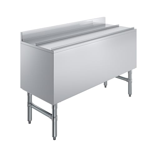 AmGood Underbar Ice Bin 18.5 in. x 48 in. x 30 in. | Stainless Steel Ice Chest with Sliding Lid | NSF