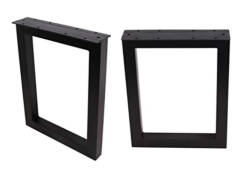 ECLV 2X 18'' Bench Legs,Rectangular Steel Dinning Bench Legs, Coffee Table Legs,Computer Desk Legs,Industrial Kitchen Table Legs,Black