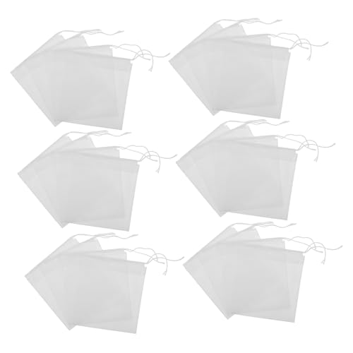 PRETYZOOM 100 Piezas bolsa de baño de té bolsita de infusor de té infusores de té para té suelto bolsas de té vacías para té suelto bolsa de té con cordón bolsa colador vacia tela blanco