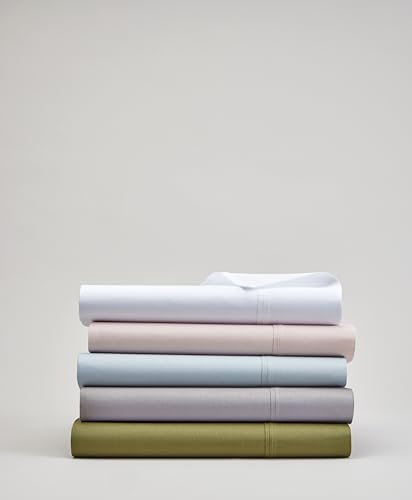 Image of CANNON - Solid Percale 4 Piece Queen Sheet and Pillowcase Set - Light Blue