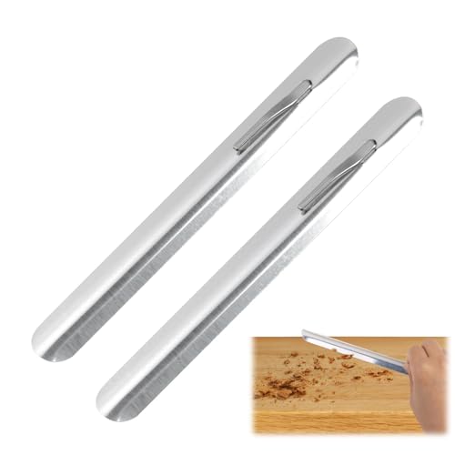 2 Pièces Ramasse Miettes de Table INOX Courbé, Ramasse Miettes pour Nettoyer Facilement Votre Nappe, Pratique Ramasse-Miettes de Restaurant pour Serveurs,...