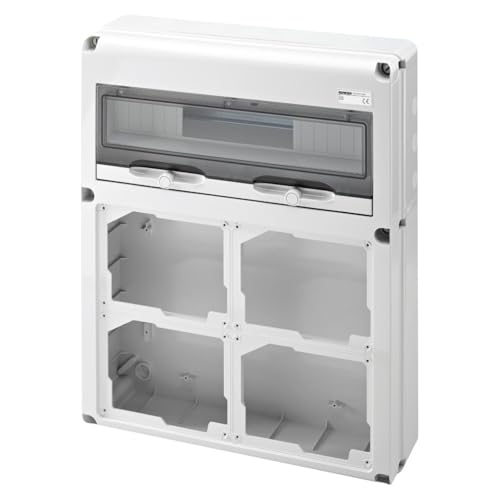 Boîtier vide Q-DIN 20 anti infiltration d'eau IP65 pour sécuriser 4 prises