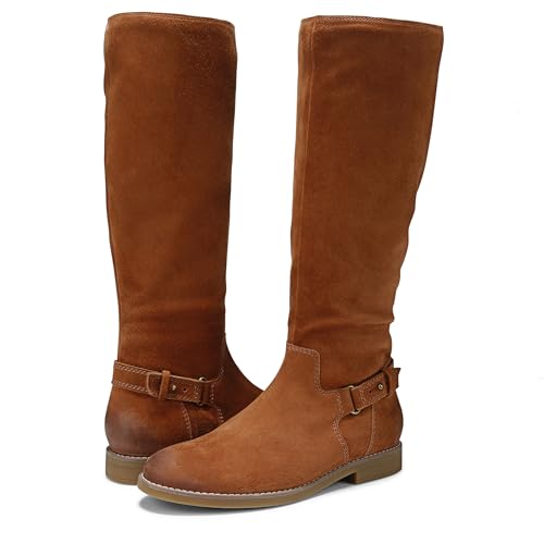 Bottes Rochelle Vionic en daim ciré marron taille 6 Wide pour femme