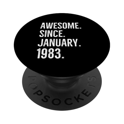 Impresionante idea de cumpleaños de edad desde enero de 1983 PopSockets PopGrip Intercambiable