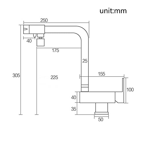 Robinet de cuisine pliant 3 voies laiton mitigeur evier multifonctions chrome