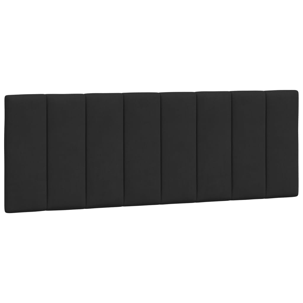 vidaXL Cabecero de Cama Acolchado Terciopelo Negro 140 cm