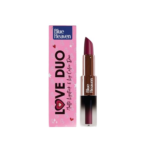 Image of Blue Heaven Love Duo 2 in1 Dual Sided Lipstick for women | Non Transfer| Hydrating and Long Lasting Upto 12 hrs | Soft Matte Finish formula - 04 |1.5ml + 4g