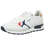Zapatillas deportivas Pepe Jeans Bandera del Reino Unido para Hombre, Zapatillas, 800 Blanco, 43 EU