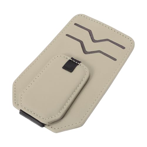 Support de lunettes pour pare-soleil magnétique en cuir PU anti-rayures