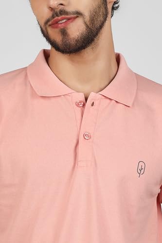Image of Men's Regular Fit Polo Collar Half Sleeve T-Shirt Cotton Blend Polo T-Shirt Comfortable Lightweight Plain T-Shirt