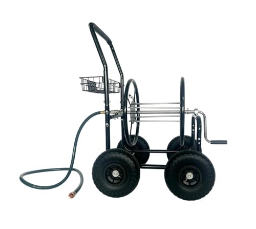 Westmann | Rota Metall Schlauchwagen ohne Schlauch | Für bis zu 75 m Gartenschlauch | Schlauchgröße 5/8 Zoll | Inkl. Werkzeugkorb | Pulverbeschichteter Stahlrahmen