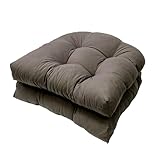 MIAOMI Cojines para Sillón, Juego de 2 Cojines de Mimbre para Sillas de Interior y Exterior Cojines de Asiento Capitoné Muebles de Mimbre para Patio Cojines(Dark Gray)