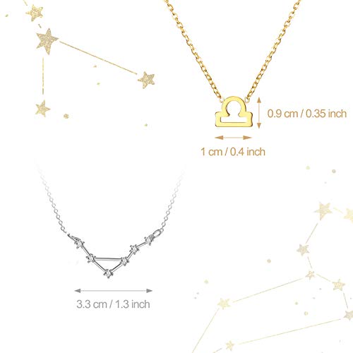 Collar Libra Oro y Plata con Constelación Zodiaco