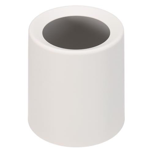 Caneca de basura redonda de escritorio color crema