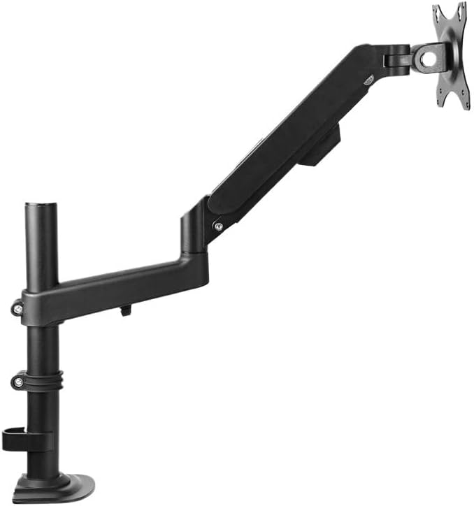 Column computer desktop aluminum alloy elevated single-arm monitor stand gas spring