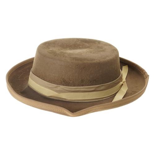 Chapeau en laine vieillie isolant et résistant style hippie chic et western
