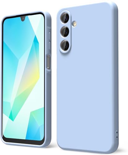 Image of DIZORO Microfiber Candy Case for Samsung M16 5g / F16 5g Smooth Touch Cushion Liquid Soft Silicone Gel Rubber Phone Cases Non-Slip Full Body Protective Shockproof Back Cover- Carolina, Light Blue