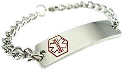 Steel, Medical ID Bracelet, Curb Chain - Mens & Womens