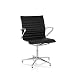 Produktbild hjh OFFICE 660498 Konferenzstuhl drehbar PARIBA V IV Leder Schwarz/Chrom Besprechungsstuhl Besucherstuhl mit Rückholautomatik