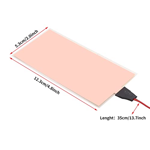 Ygmylandbb EL Panel Electroluminescent Light Sheet Backlight Decorations Light Neon Sheet 12 cm x 5 cm (4.8" x 2.0") ON/Slow Flash/Fast Flash - Image 3