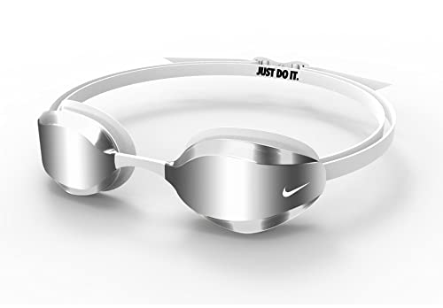 Lunettes de natation Nike Vapor miroir anti-éblouissement blanc OS