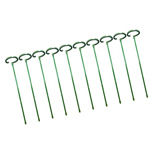 libelyef 10 stuks enkele steel-plantensteunen - enkele steel bloemen-steunpalen, tuinwijnstokken planten-kooi-steunring… - Image 8