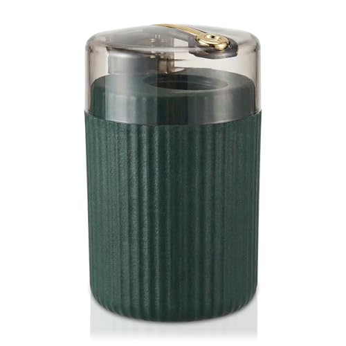 Tydlig Pop-Up Automatic Toothpick Dispenser — Luxury Push-Button Portable Toothpick Holder, Pop-Out Toothpick Jar for Home & Outdoor Use, Compact Tabletop Dispenser (Dark Green)