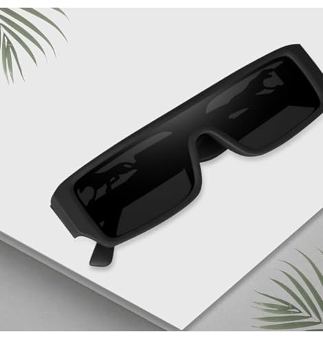 Image of Full Rim Square Branded and Stylish Sunglasses | 100% UV Protected | Men & Women | Medium | Black Frame /Black Lens - Pack of 1