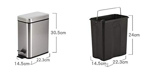 Amazon｜ゴミ箱 おしゃれ スリム 四角型 ふたつき ステンレス ペダル