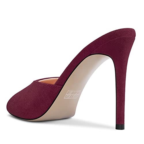 Image of TNYNFBEB Women Stiletto High Heel Peep Open Toe Sandals Slingback Slip-on Wedding Office Cute Basic Classic 3.9 Inches Heels