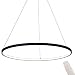 Produktbild Modern Rund schwarz Hängelampe LED Pendellampe Dimmbar mit Fernbedienung Pendelleuchte 38W Alu+Acryl Esstisch Höhenverstellbar 1-Ring Schlafzimmer Esszimmer Decken-lampe 60CM