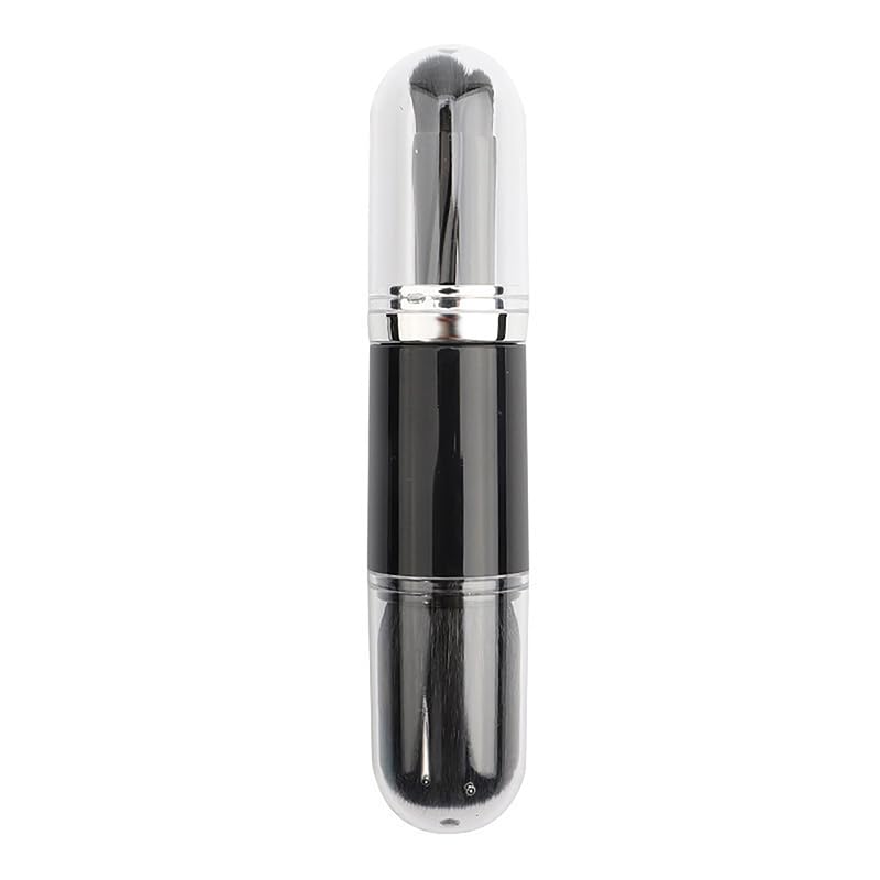 4-in-1 Telescopic Makeup Brush Set, Portable Travel Lip Brush, Highlight Brush, Eyeshadow & Foundation Blending Powder Brush