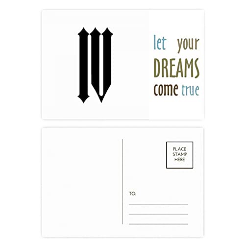 Cartes postales silhouette noire chiffres romains IV édition Dream Come True x20