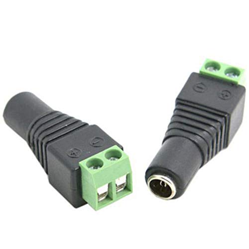 100pcs DC Power Pigtail Cables – 5.5x2.1mm Female Plug Wires For CCTV & Security Cameras