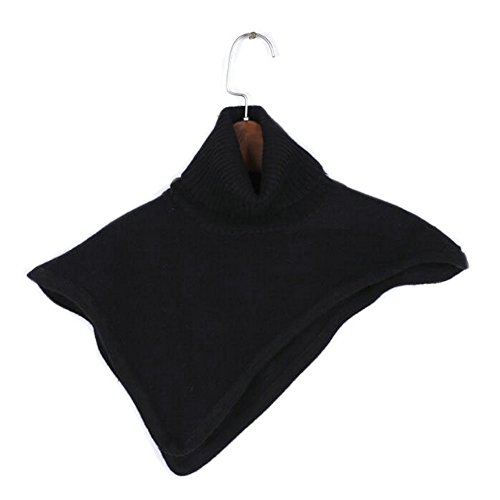 Joyci High Grade Wool Turtleneck Dickey Collar Knitted Mock Fake Collar (Black)