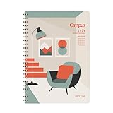 コクヨ 手帳 2026 キャンパス ソフトリング ダイアリー マンスリー ブロック A5 インテリア柄 ニ-SMNL2-A5-26 2025年 12月始まり