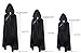 OurLore Kids Velvet Cape Cloak With Hood Unisex-Child Cosplay Halloween Christmas Costume (Black, 100cm/39.4inch)