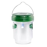 X-PEST Solar Powered Wasp Trap Green Color for Outdoor Hanging (3, White)