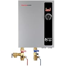 Tankless Water Heater Electric 18kW 240 Volt, ThermoMate On Demand Instant Endless Hot Water Heater, 3/4 Inch IPS Isolator Service Valve Kit