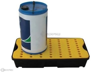 20L Spill and Drip Tray with Non-Slip Platform - Heavy-Duty Spill Containment Solution for Industrial and Commercial Use