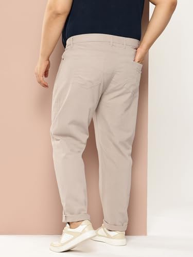 Image of Thomas Scott Men's | Smart | Plus Size | Regular Fit | 100% Cotton | Solid | 5 Pockets | Woven | Chinos | Trouser