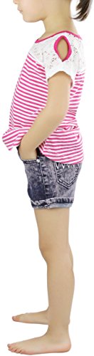 Image of ToBeInStyle Girl's Adorable Flower Print Tank Top w /Back Lace Design