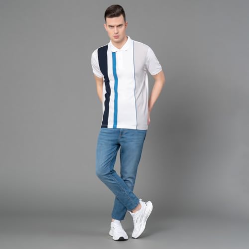 Image of Red Tape Colorblock Regular Fit Polo T-Shirt For Men | Comfortable & Stylish