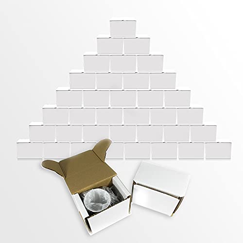 Smash Proof Mug Boxes 10oz,11oz for Shipping and Gifts, Cardboard Boxes White Shipping Box, 150 x 110 x 95mm Kraft Corrugated Small Mailing Boxes (50)