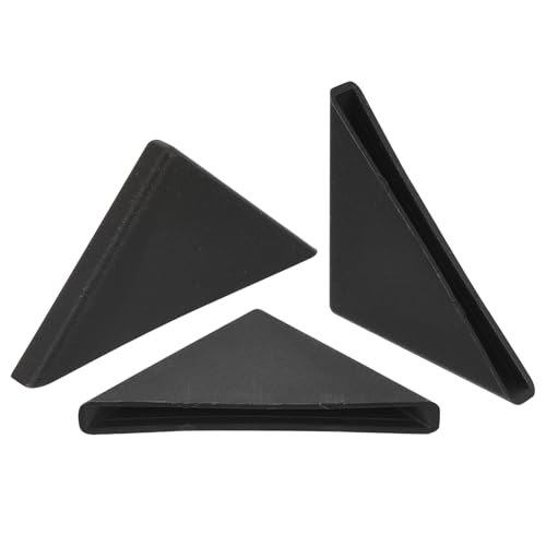 QUARKZMAN 20 Piezas Protectores de Esquinas, 3x50mm Plástico Forma de Ángulo Recto Cojines para Protección de Esquinas de Vidrio, Espejo, Azulejo, Negro