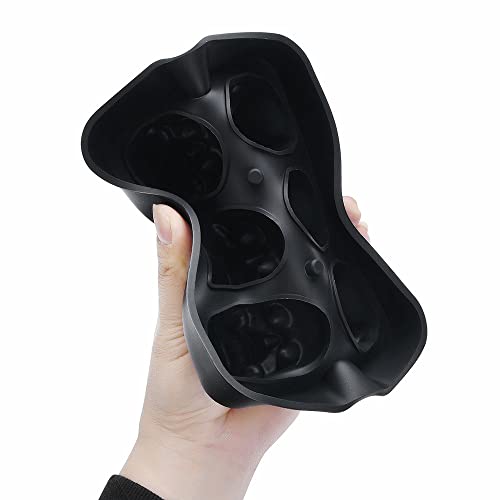 Large Skull Ice Cube Mold Silicone Ice Cube Tray With Transparent Lid, A Set Of 6 Flexible Silicone Ice Maker, Ice Trays For Freezer For Whiskey, Cocktails, Champagne And Drinks #TOP5