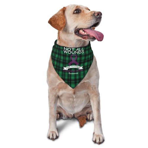 Not All Wounds are Visible Testicular Cancer Awareness Dog Scarf Pet Bandana Cat Pet Bibs