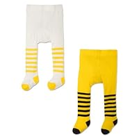 Borussia Dortmund BVB Baby Strumpfhose (2ER Pack) - Wohlig warm und schwarzgelb gestreift Gr. 74/80