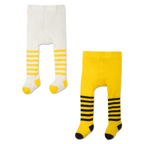 Borussia Dortmund BVB Baby Strumpfhose (2ER Pack) - Wohlig warm und schwarzgelb gestreift Gr. 86/92 Borussia Dortmund BVB Baby Strumpfhose (2ER Pack) - Wohlig warm und schwarzgelb gestreift Gr. 86/92