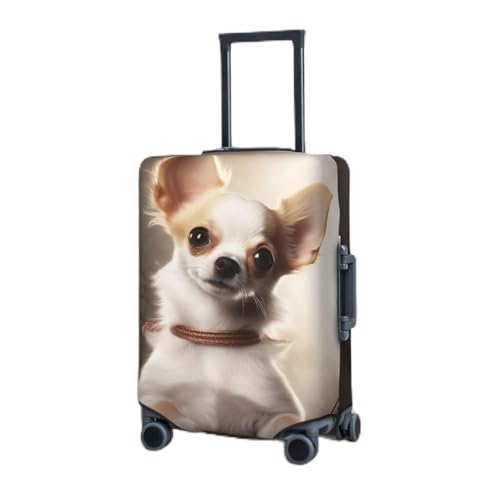 Travel Luggage Cover for Suitcase Elastic Suitcase Protector Cute Chihuahua Suitcase Covers Washable Suitcase Protective Cover Dust-proof Luggage Covers Fit 18-32 Inch Luggage